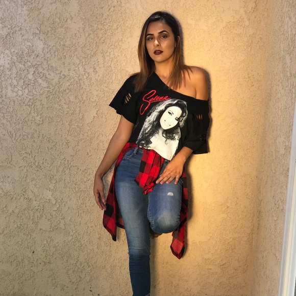 Classic Note Tops Selena Singer Quintanilla T Shirt Crop Top